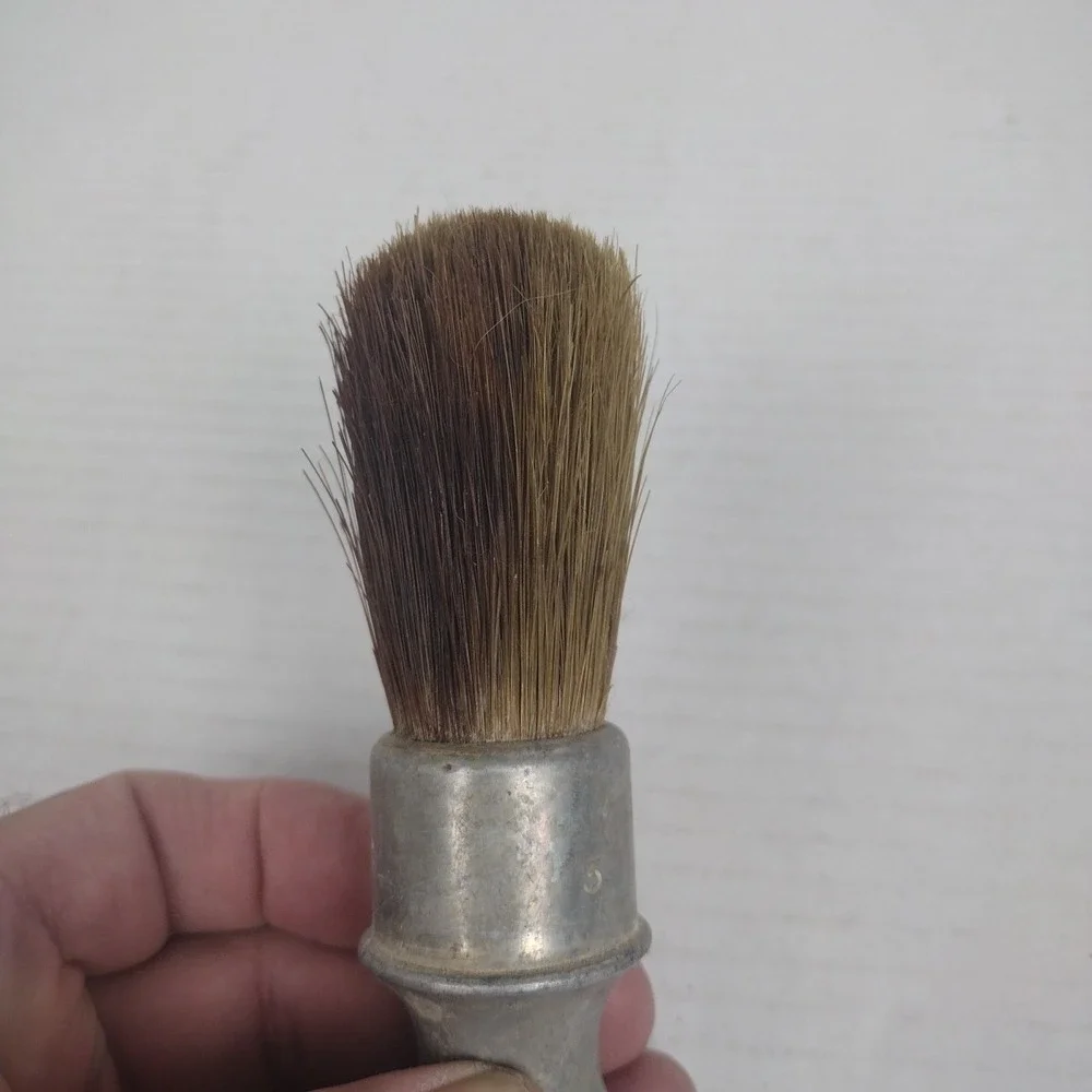 Vintage Rubberset Shaving Brush Sterilized Aluminum Handle 5 3/4